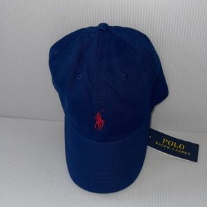 Navy blue with red logo Ralph Lauren polo hat
